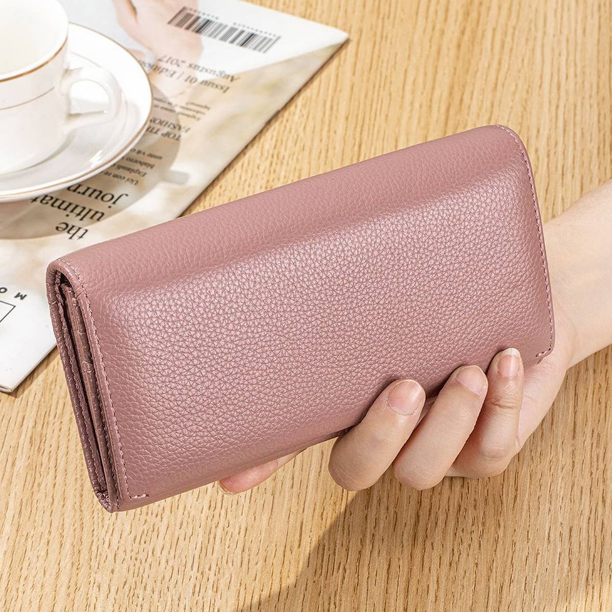 Women¡¯s Leather Long Wallet ? Large Capacity_CUAB00401
