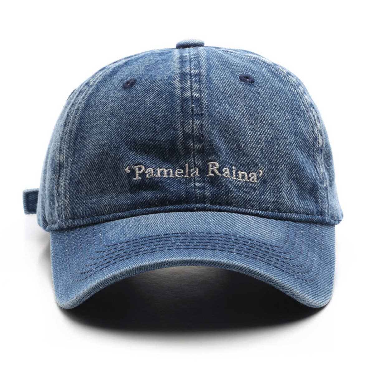 CWAH3209_DISTRESSED DENIM FASHION CASUAL BASEBALL CAP