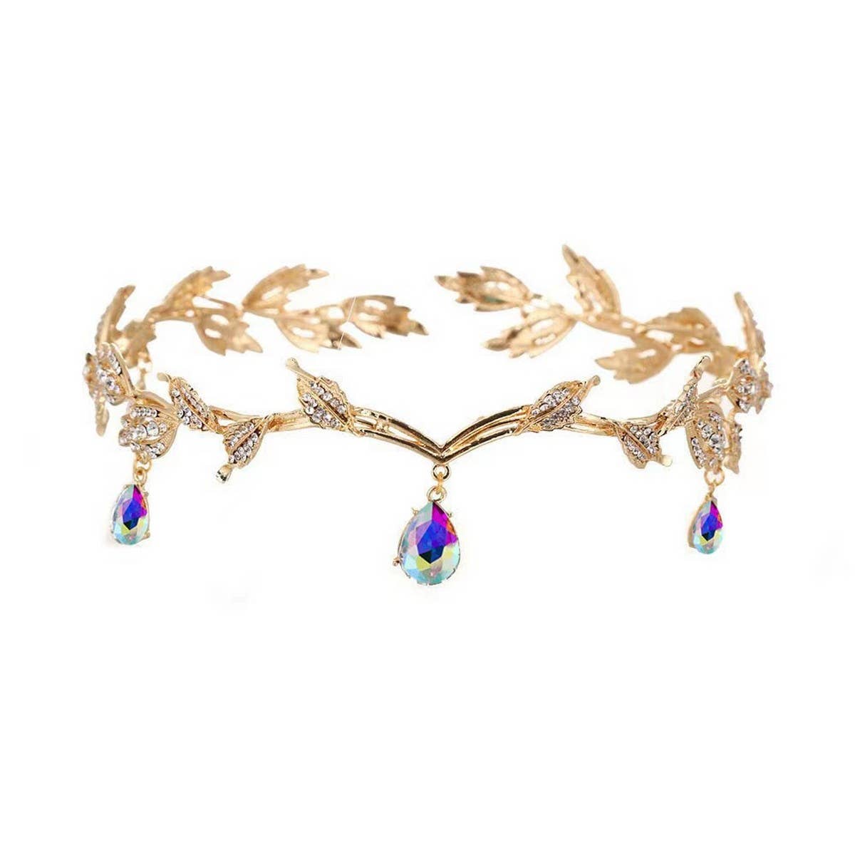 BRIDAL WEDDING TIARA PENDANT CRYSTAL TIARA_CWMM2015