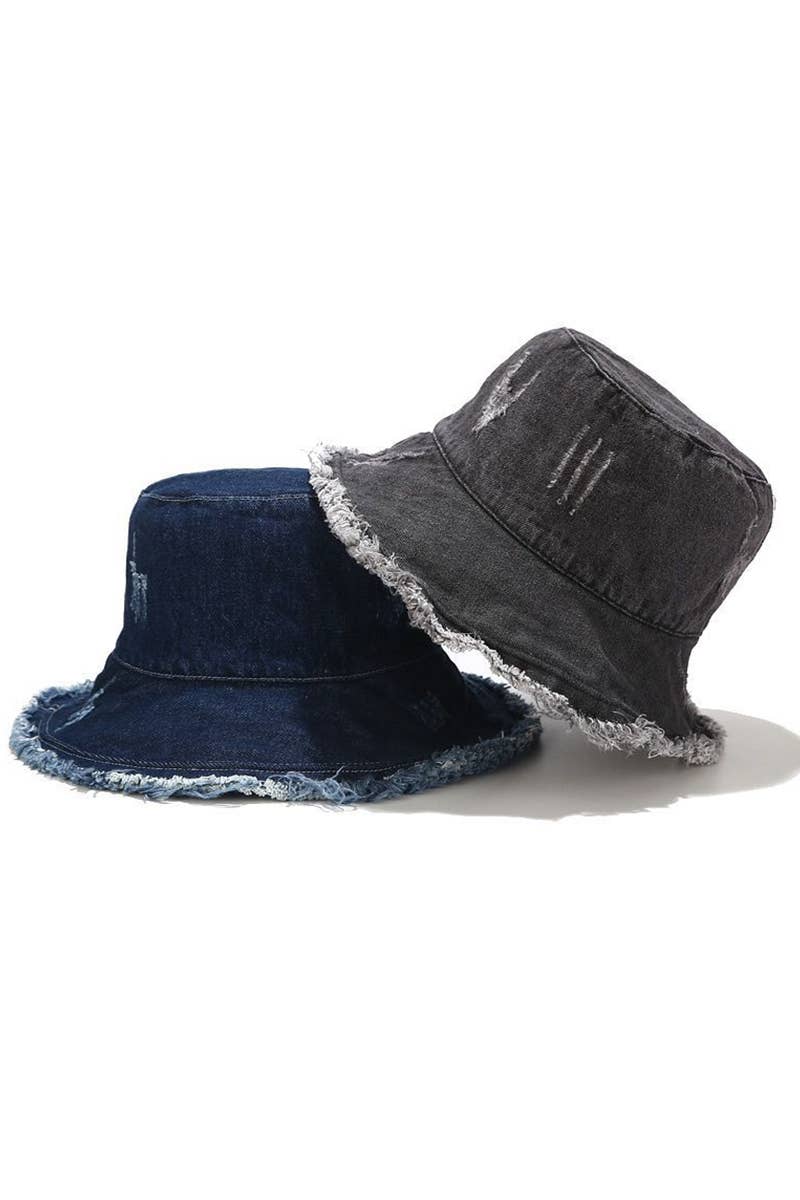 VINTAGE DENIM CASUAL BUCKET HAT_CWAH0409