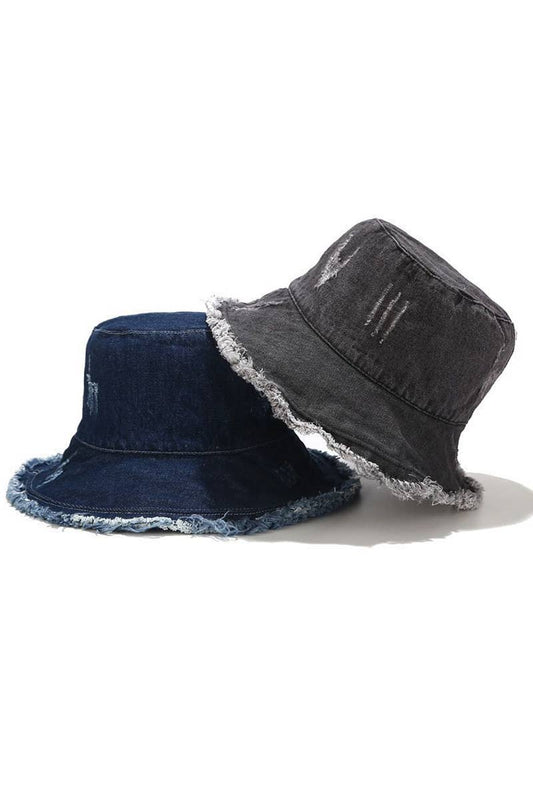 VINTAGE DENIM CASUAL BUCKET HAT_CWAH0409