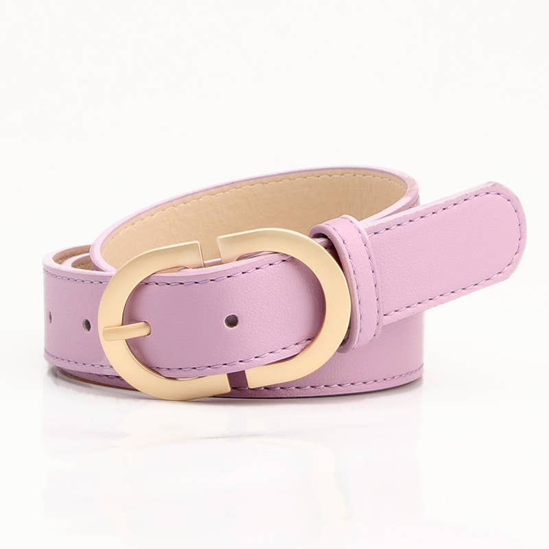 Simple waist imitation leather decorative belt