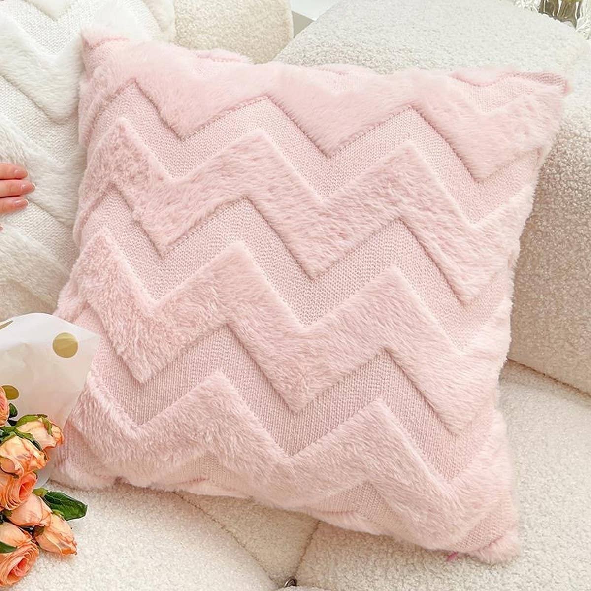 Tulip Pillow Cover Cute Sofa Bed Waist Cushion