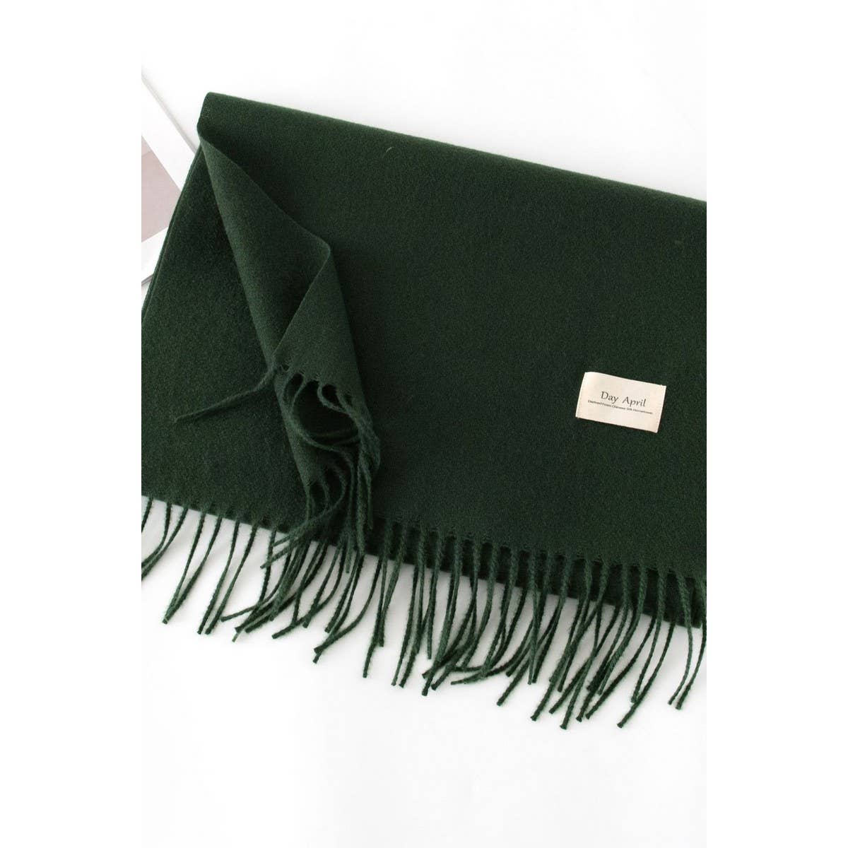 CWASC1482_SOLID COLOR MEDIUM-LENGTH WARM SCARF SHAWL NECK