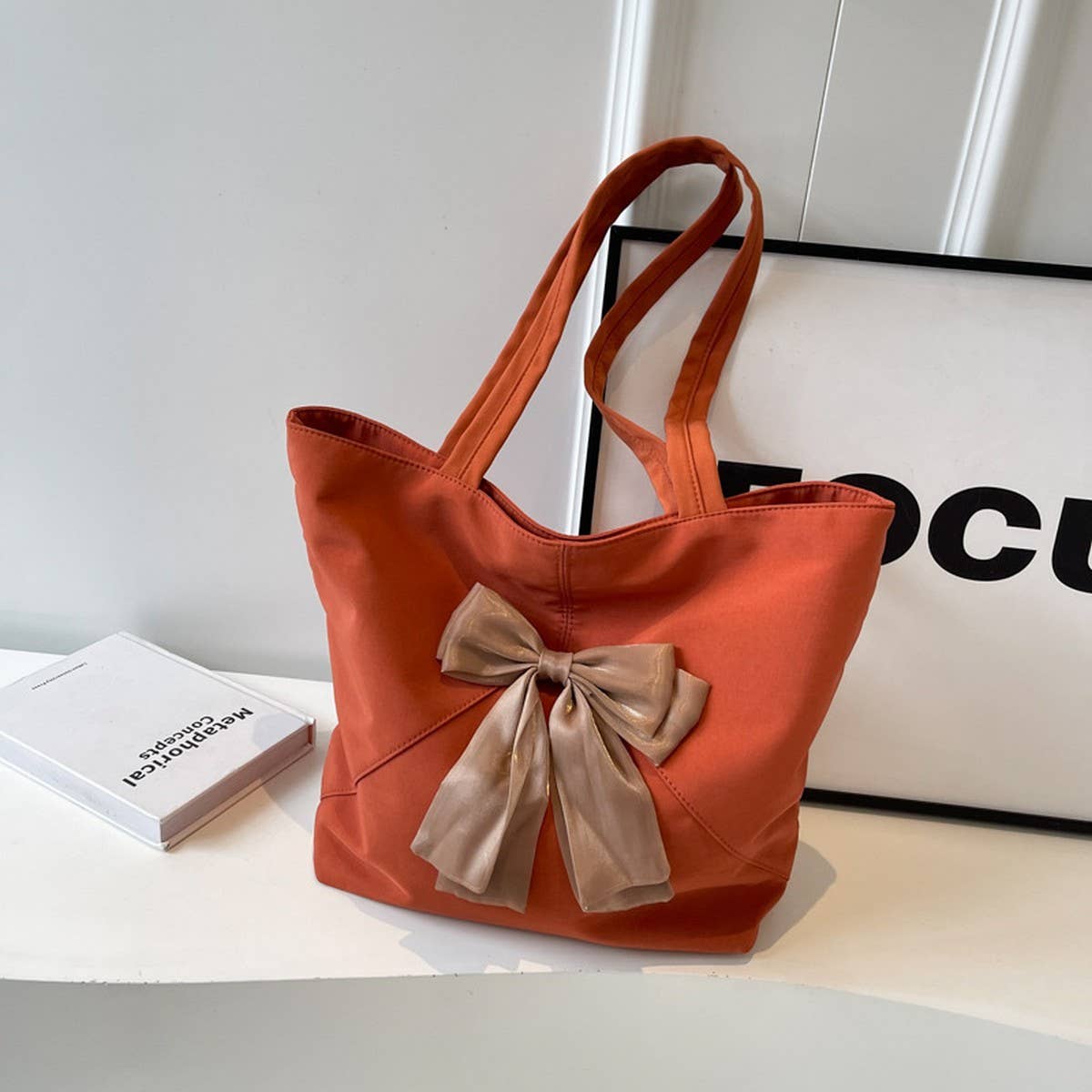SMALL FRESH CASUAL BOW TOTE BAG_CWAB2691