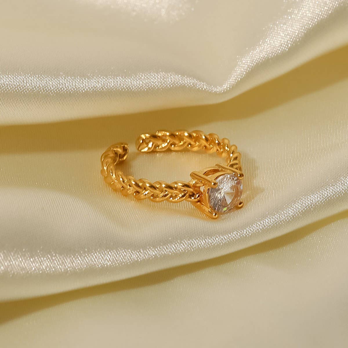 ZIRCON INLAY RINGS ADJUSTABLE TITANIUM STEEL RINGS_CWAJE1238