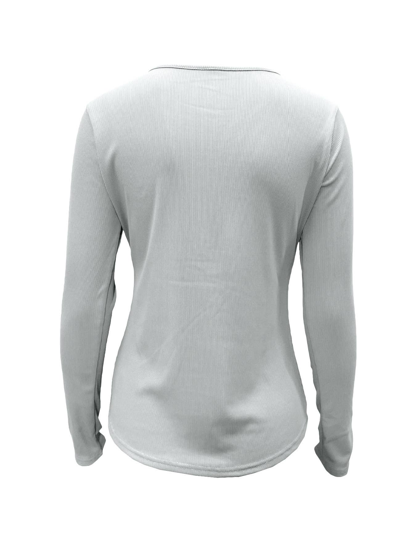 KNIT SLIM-FIT LONG-SLEEVED PULLOVER ZIPPER TOP