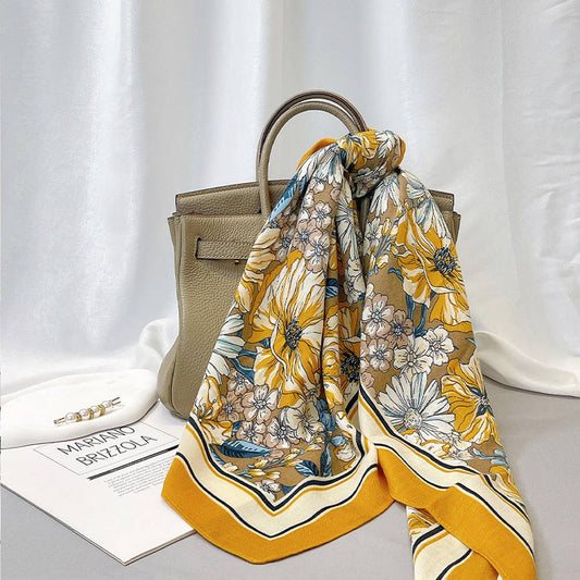 90cm Floral Velvet Wool Scarf Shawl for Winter_CWASC0892