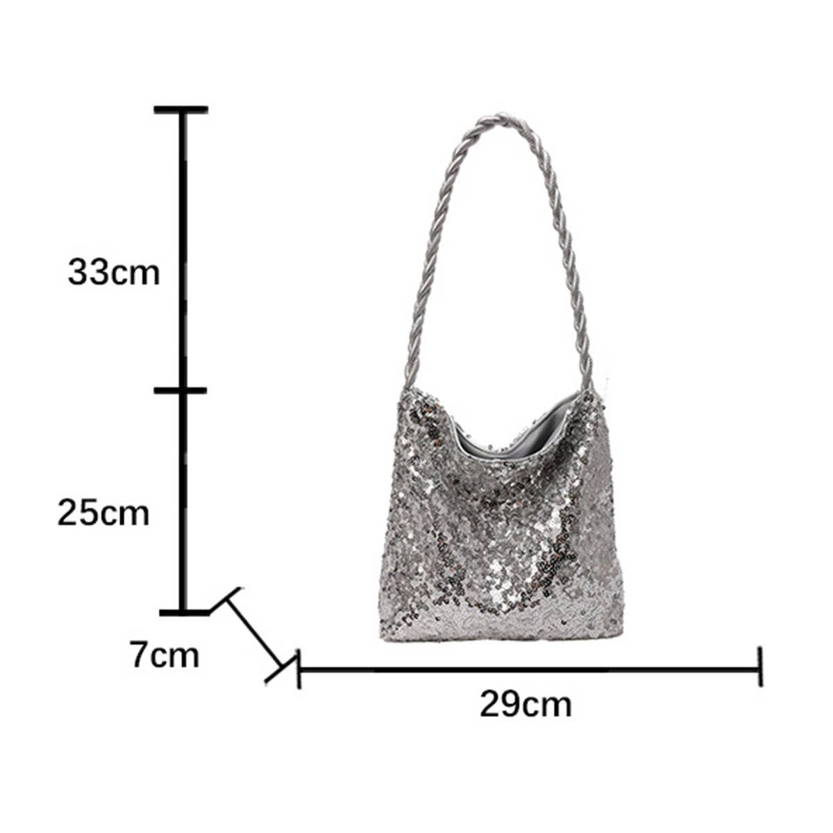Fashionable sequined single-shoulder bag