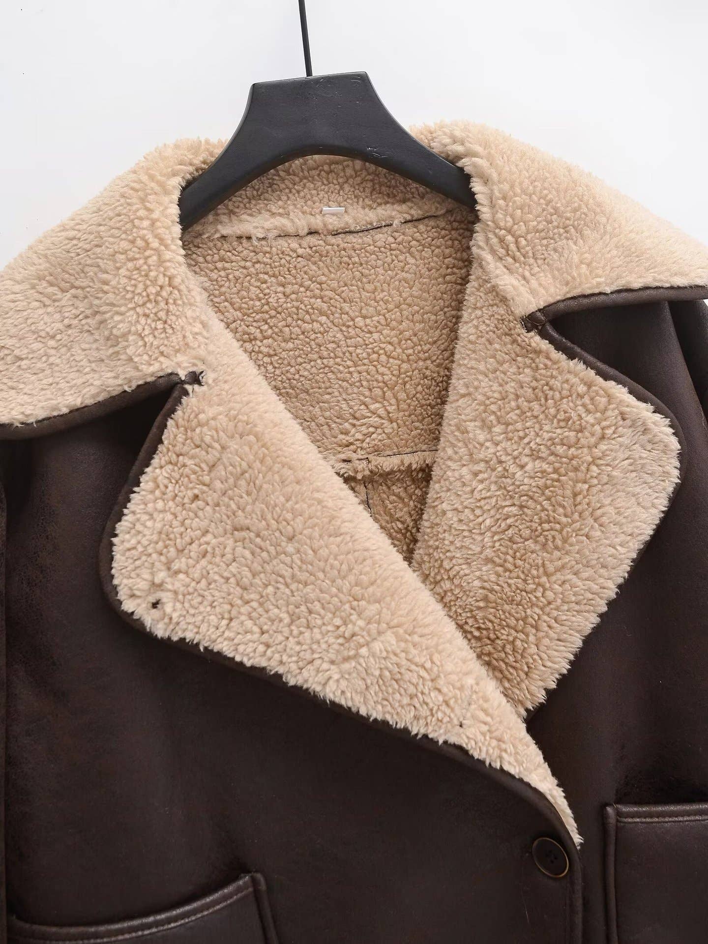 Fashionable casual single-breasted lapel coat