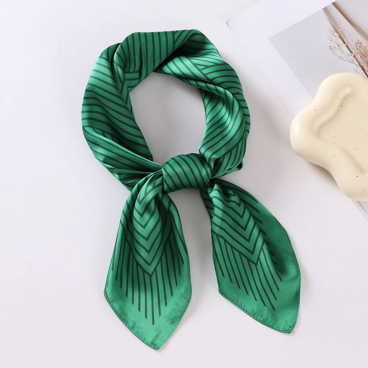 70cm Satin Neck Scarf--Chic Decorative Square Wrap_CWASC0822