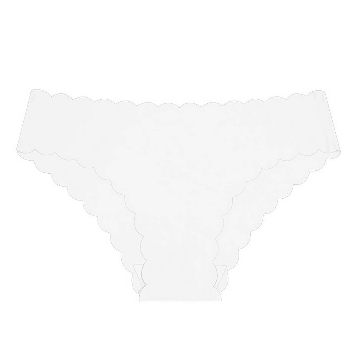 WOMEN MID-WAIST WAVY LACE ICE SILK PANTIES
