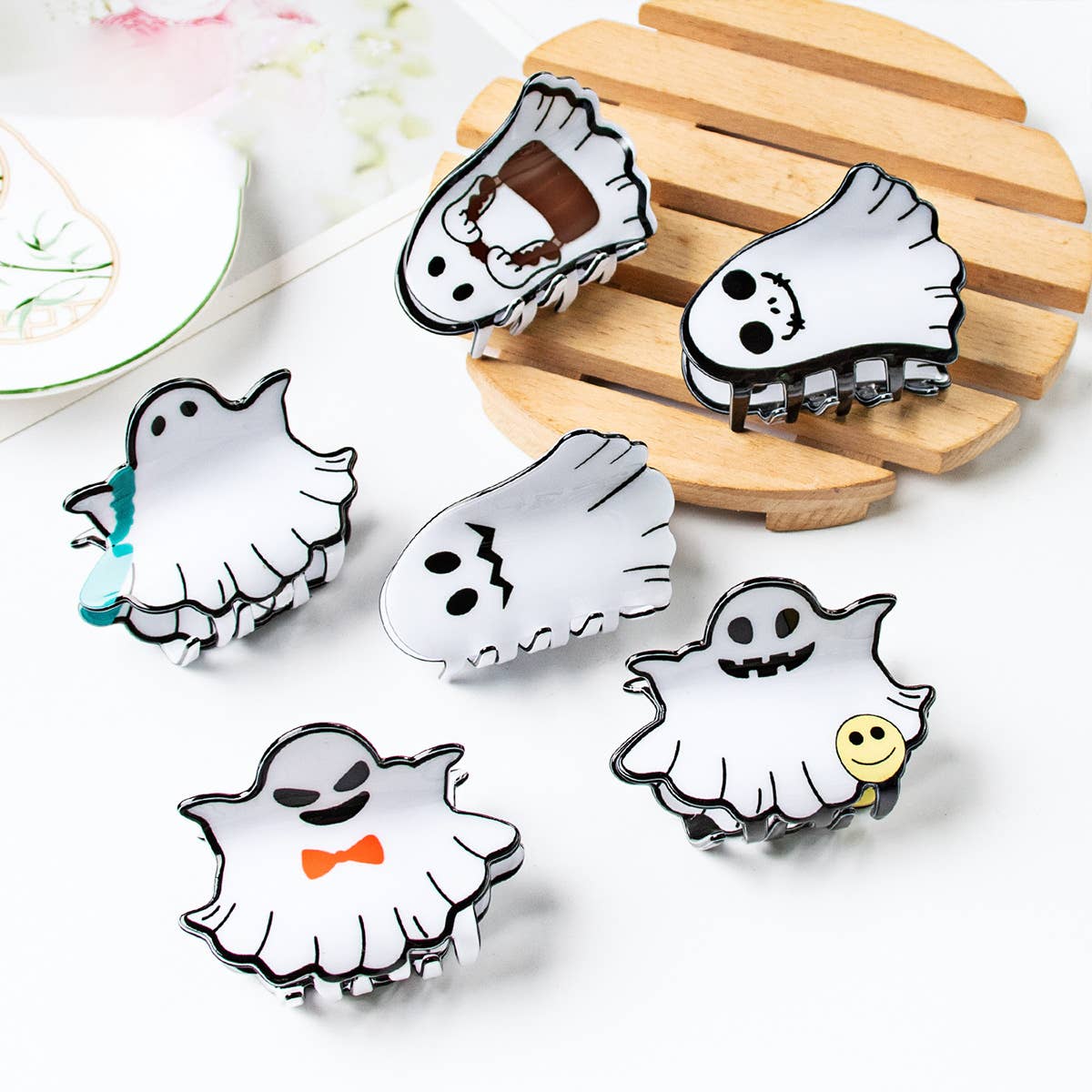 GHOST HALLOWEEN FASHIONABLE HAIR CLIP_CWAHA1454