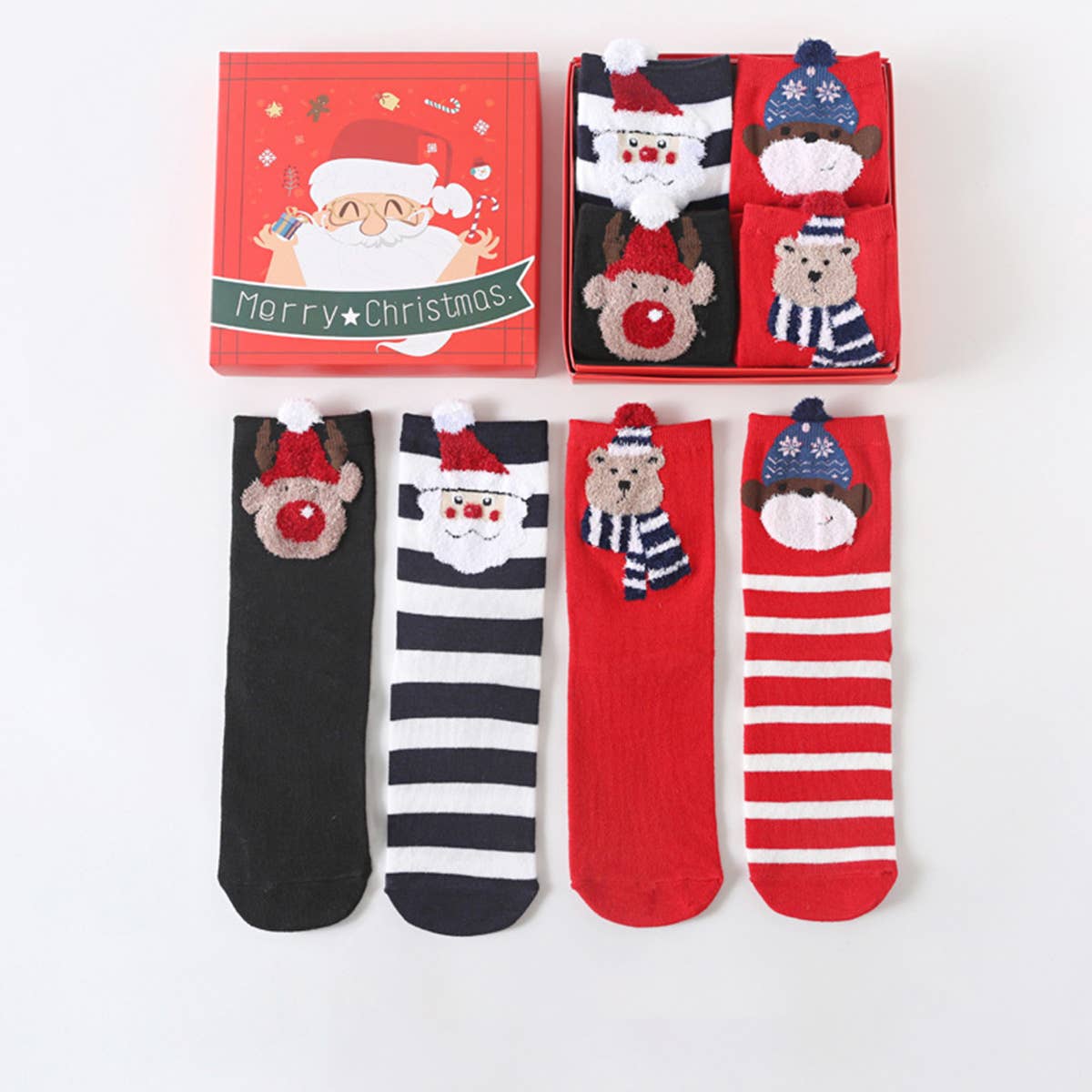 WARM CARTOON ANIMAL CHRISTMAS SOCKS