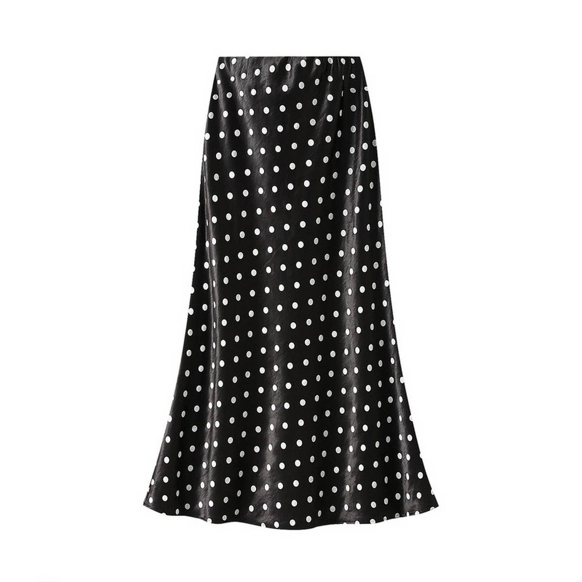 POLKA DOT SKIRT HIP SKIRT MID-LENGTH A-LINE SKIRT_CWBMS0294