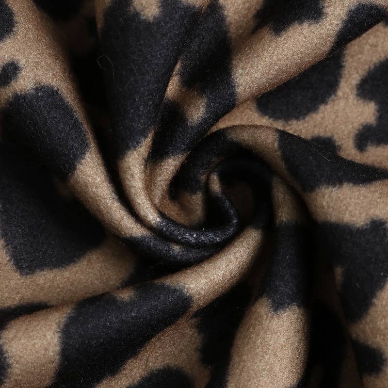 Fashionable long-sleeved leopard print jacket