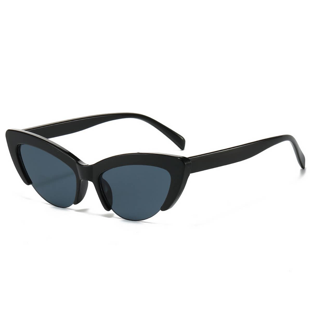 HALF FRAME CAT EYE CANDY COLOR SUNGLASSES