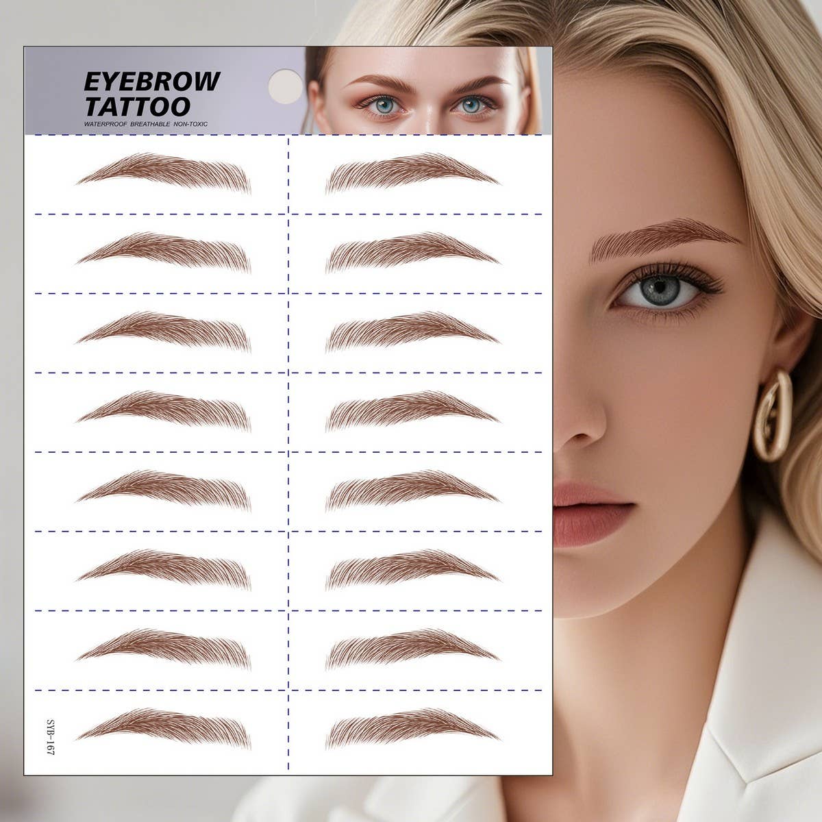 6D Realistic Eyebrow Tattoo Stickers Waterproof_CWMM8265