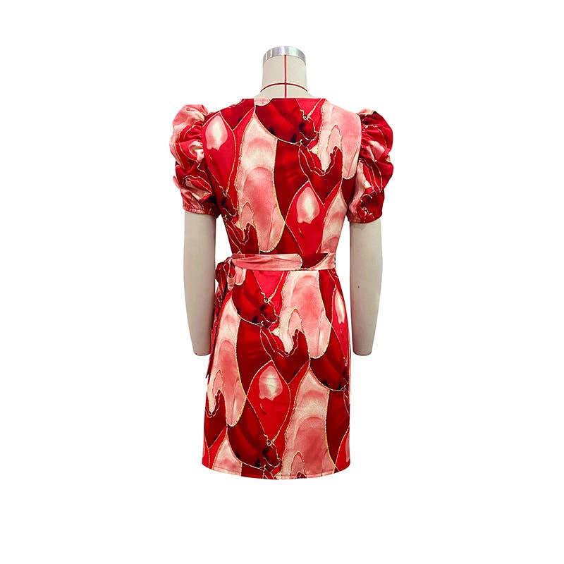 PRINTED ONE-PIECE DRESS