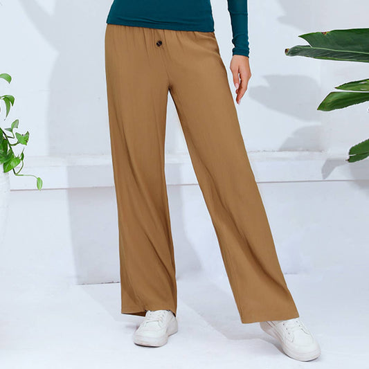 HIGH WAIST SINGLE BREASTED STRAIGHT LEG PANTS