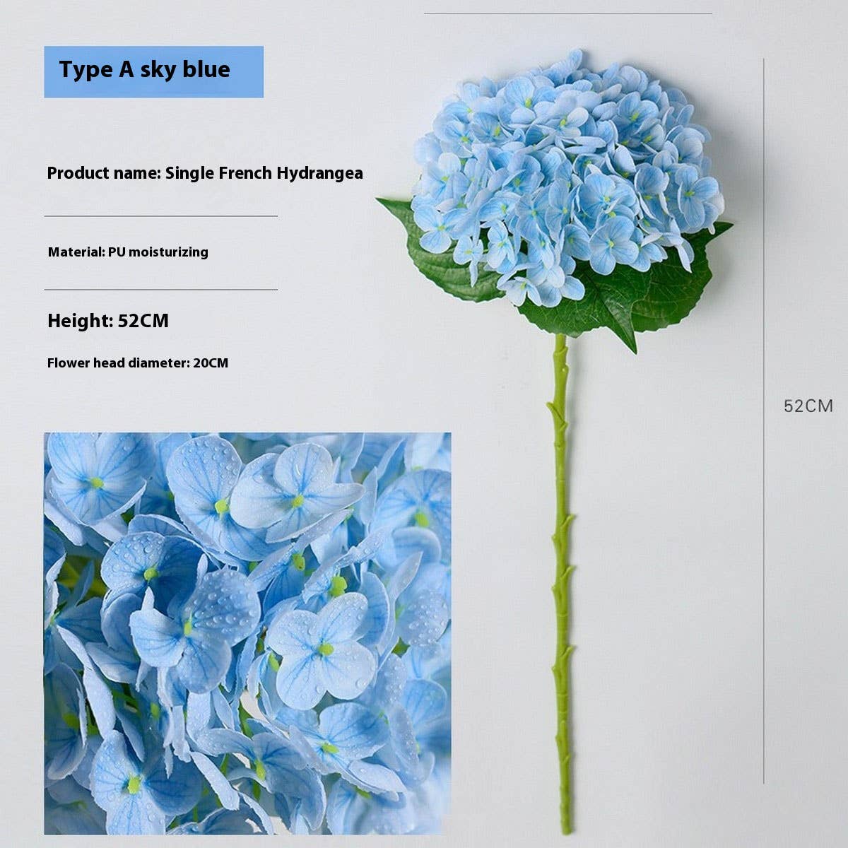 3D Touch Artificial Hydrangea Hotel Wedding Decor_CWMM6463
