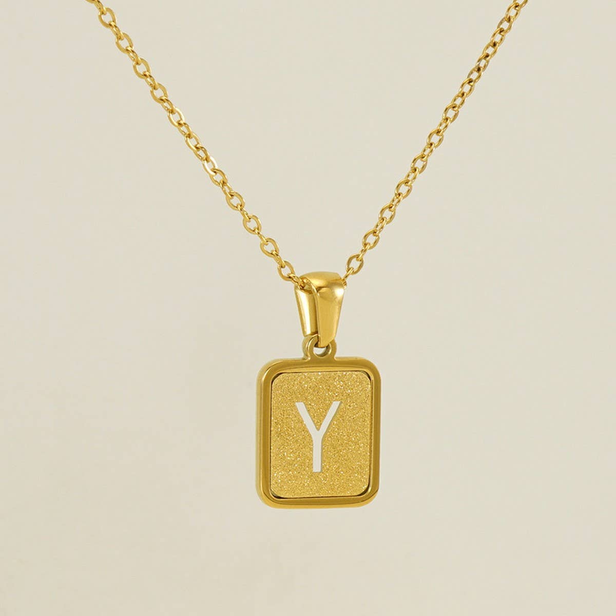 FASHION 26LETTER STAINLESS STEEL PENDANT NECKLACE_CWAJE0678