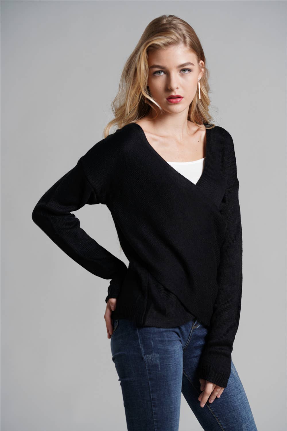 WOMEN'S OL COMMUTER CROSS KNIT SWEATER
