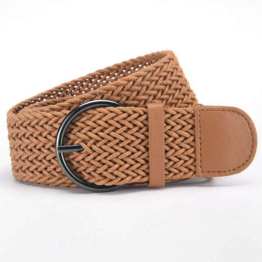 Vintage belt woven with needle buckles wax ropes