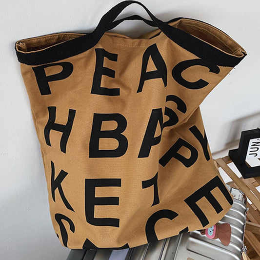 LETTER EMBROIDERED LARGE CAPACITY CANVAS TOTE BAG_CWAB1682