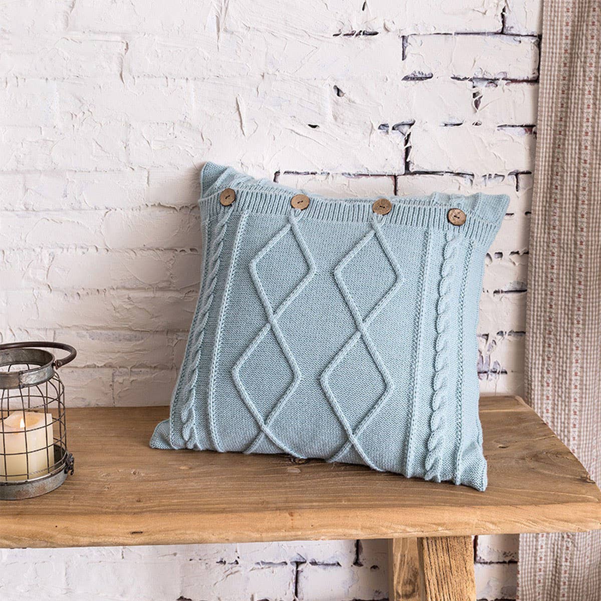DIAMOND PATTERN TWIST BUTTON PILLOW CAR CUSHION