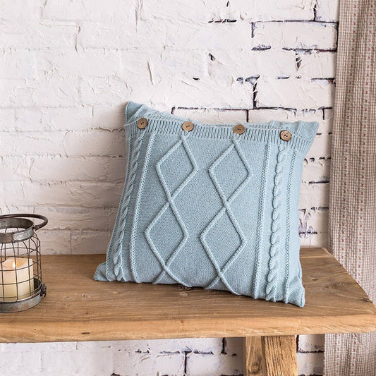 DIAMOND PATTERN TWIST BUTTON PILLOW CAR CUSHION