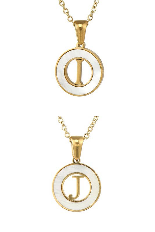 A-Z ALPHABET INITIALS PENDANT NECKLACE_CWAJE222