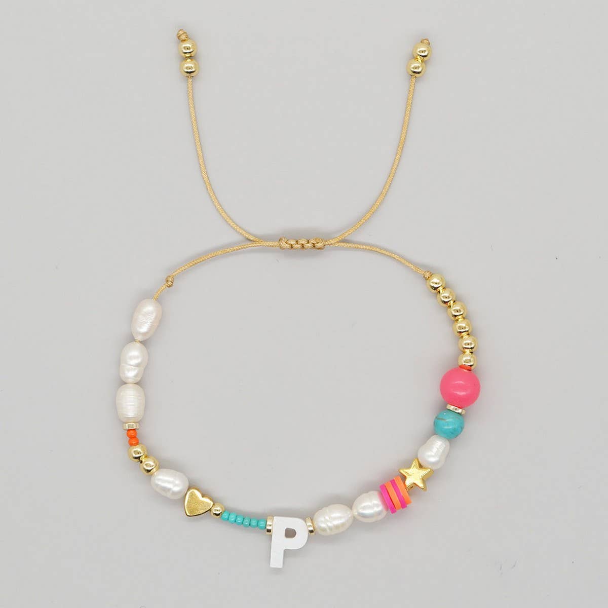 FASHION HAND-WOVEN LETTER PEARL BRACELET_CWMM3812