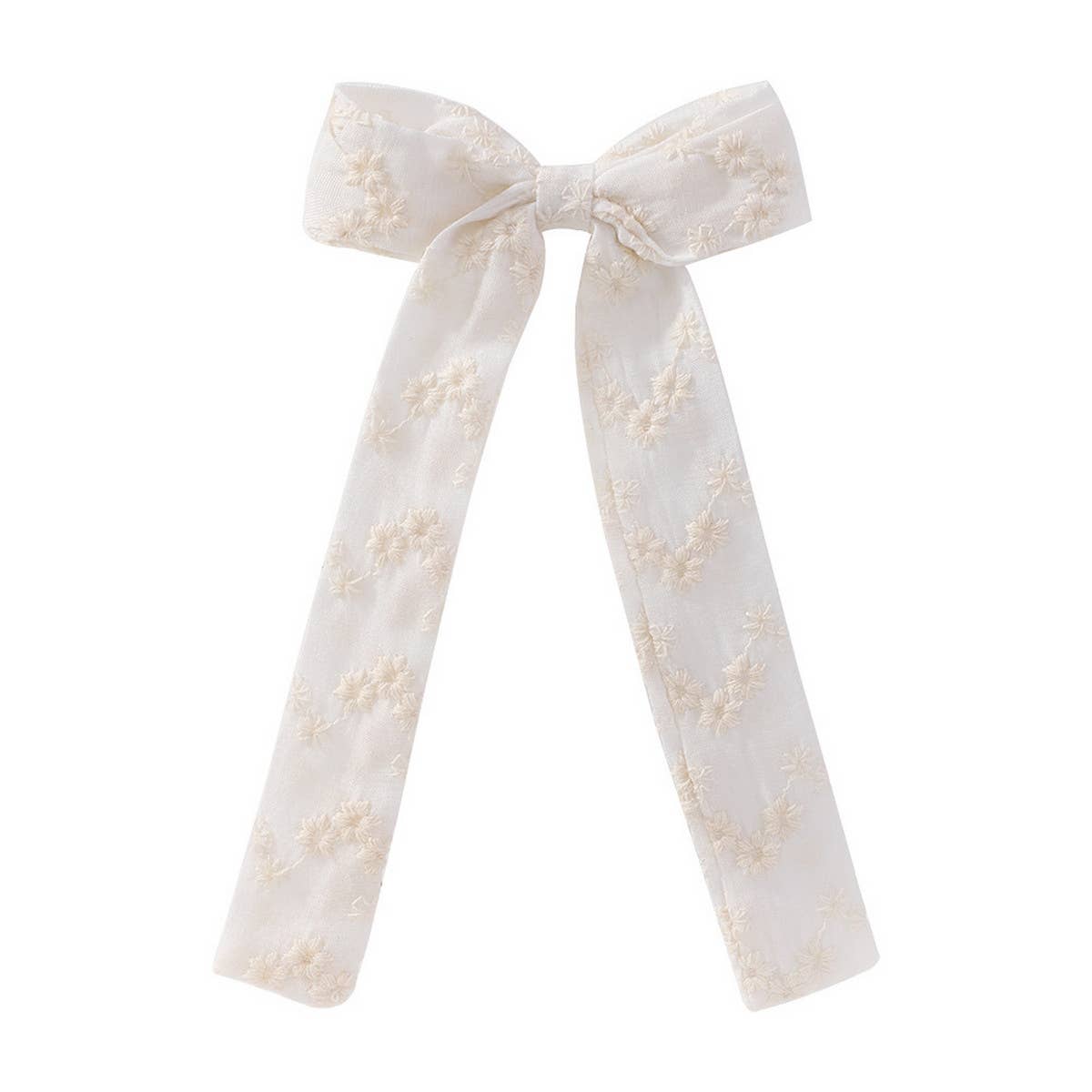 CHILDREN'S RIBBON BOW EMBROIDERED HAIRPIN