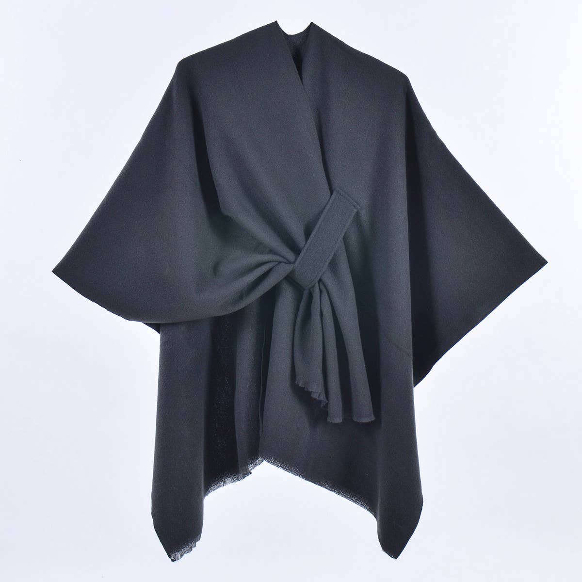 SIMPLE SOLID COLOR OBLIQUE STRAP CAPE SHAWL_CWASC0947