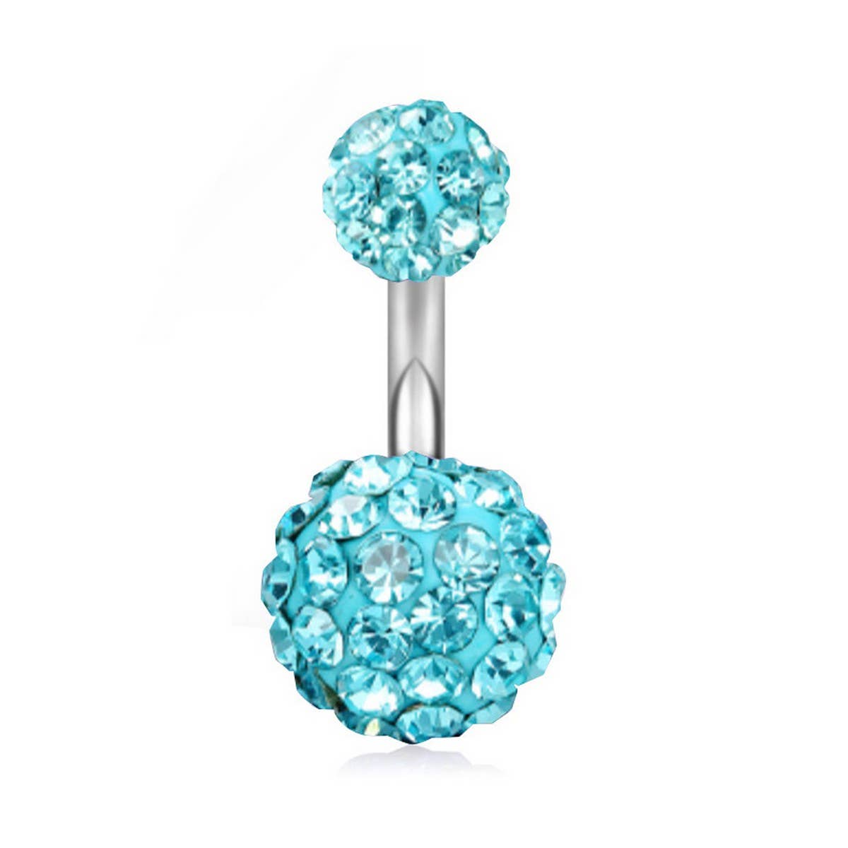 Clay Ball Belly Ring ? CZ Stainless Steel Piercing
