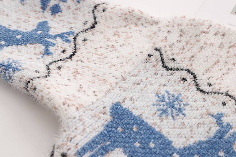 SINGLE BREASTED CHRISTMAS DEER JACQUARD CARDIGAN