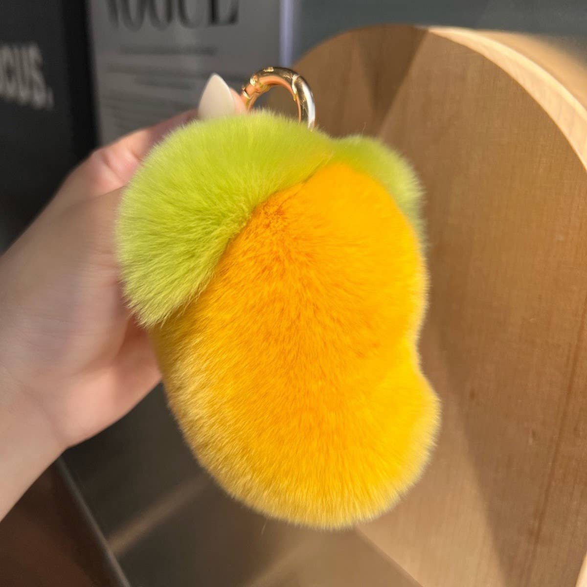 CUTE PLUSH DOLL SMALL MANGO CAR KEYCHAIN PENDANT