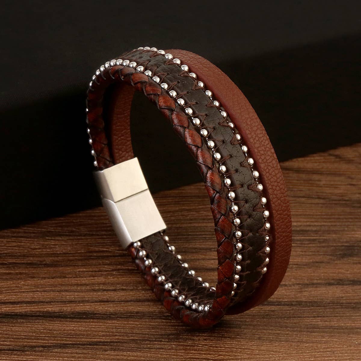 NEW BRAIDED STAINLESS STEEL CHAIN BRACELET