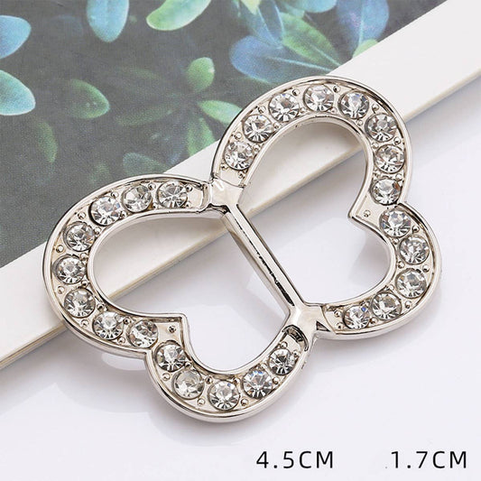 BUTTERFLY SHAPED WITH DIAMOND TRIM SCARF RING_CWMM2159