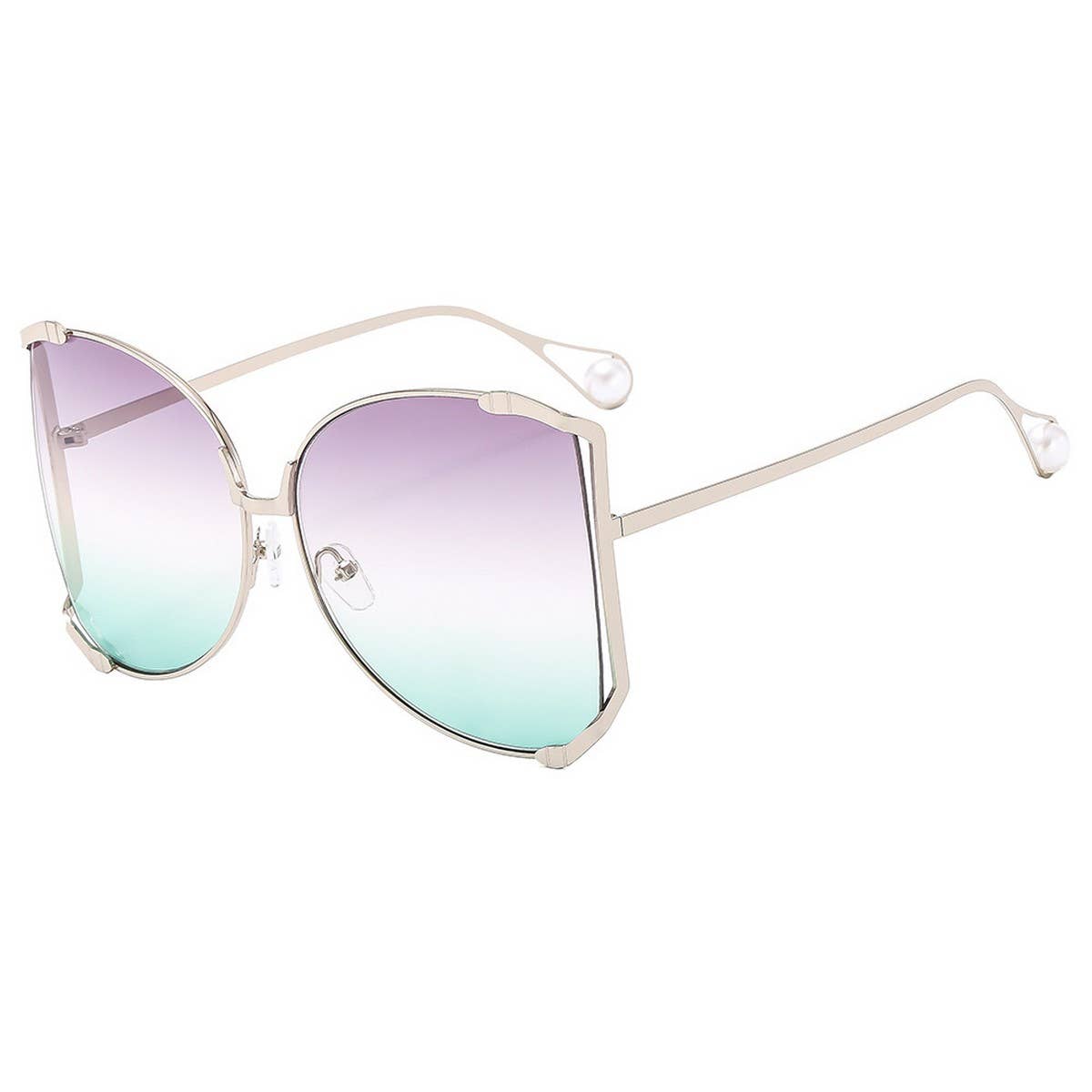 Runway Oversized Sunglasses with Gem Arms