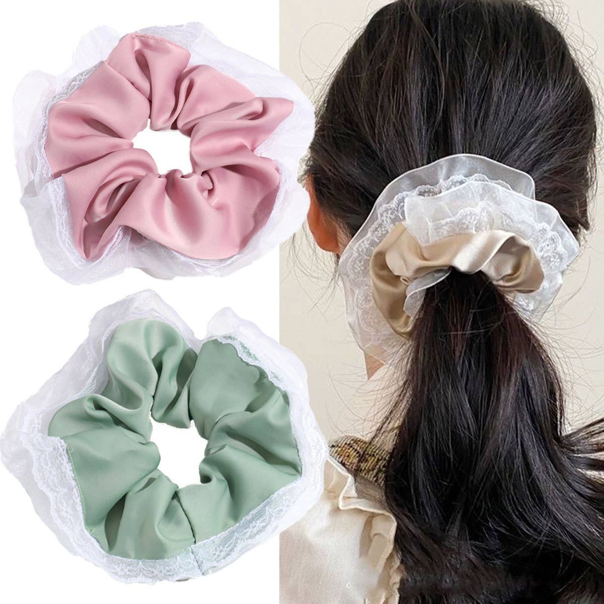 HIGH-END RETRO LACE HAIR TIE