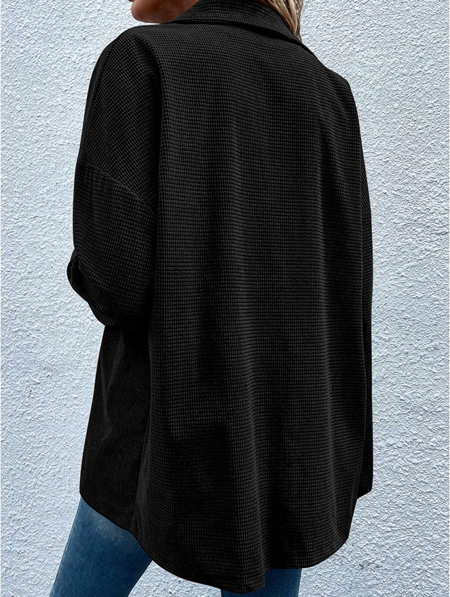 Minimalist style single-row multi-button jacket