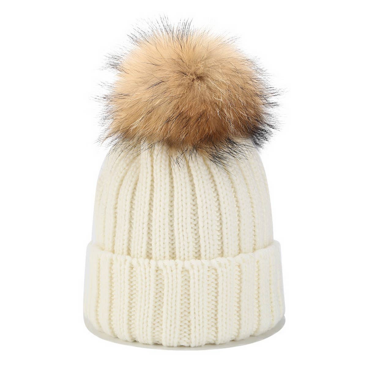 OUTDOOR WARM WOOL BALL KNITTED HAT_CWAH1577