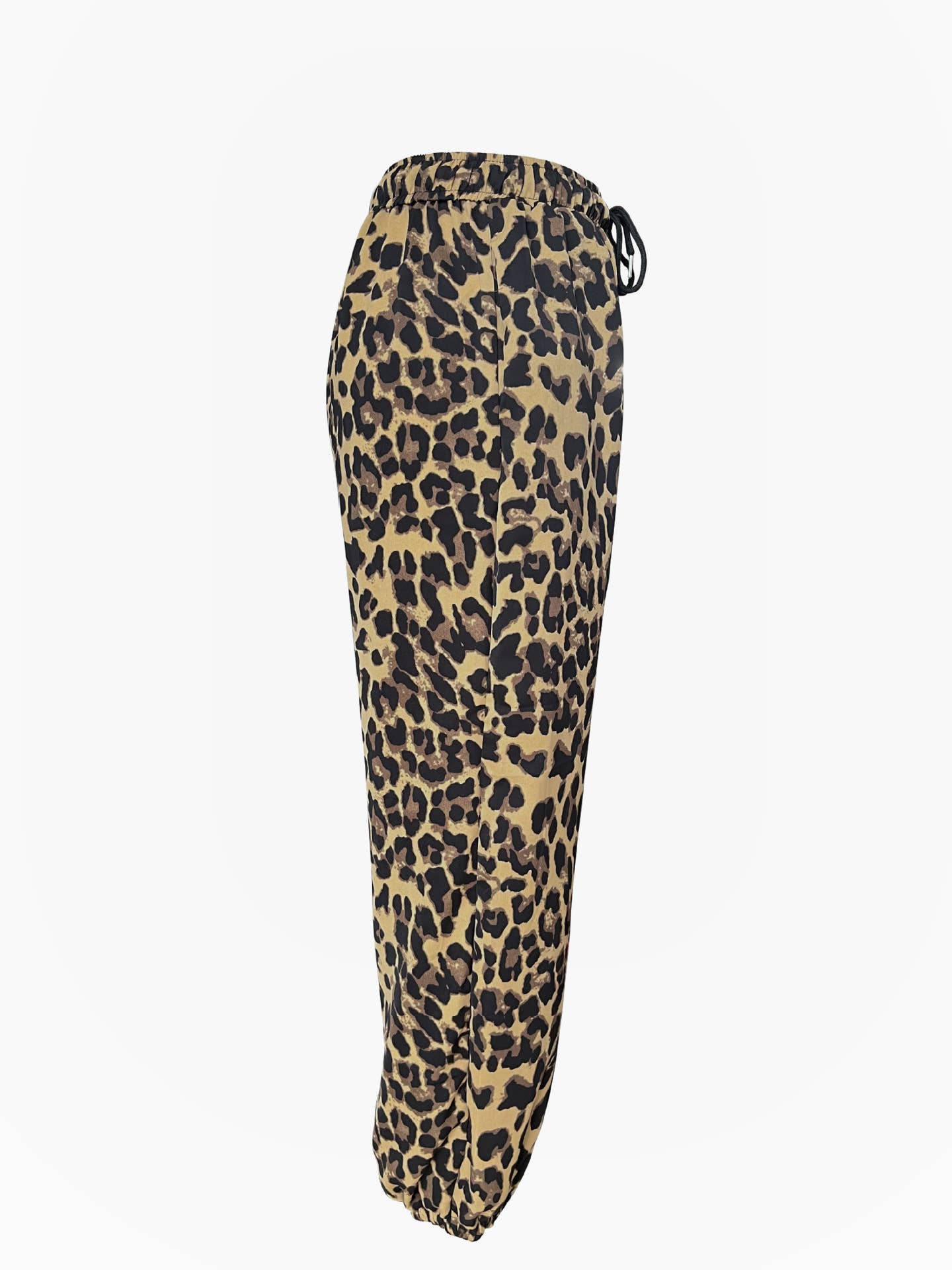 LEOPARD PRINT BOUQUET FEET HIGH-WAISTED PANTS