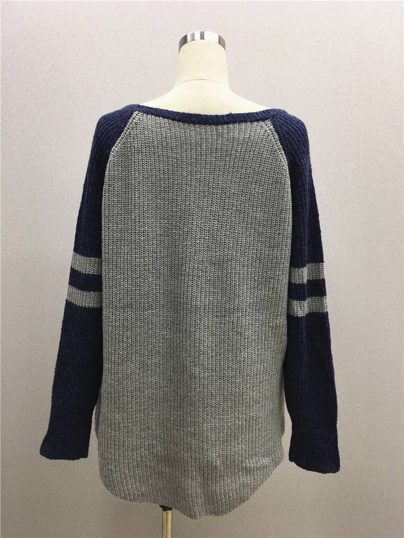 ALL-IN-ONE LONG LOOSE SOLID PULLOVER SWEATER