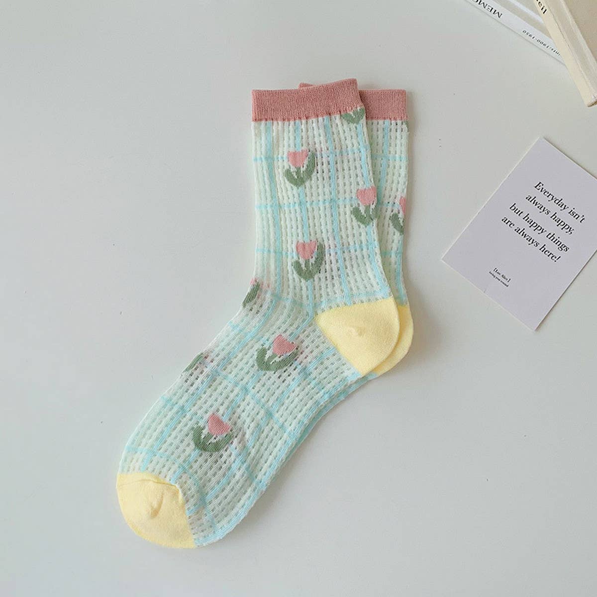 WOMEN THIN CUTE THREE-DIMENSIONAL FLOWER SOCKS