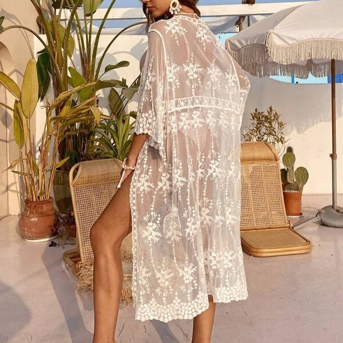 LACE SWEET BIKINI BEACH SWIMSUIT COVER UP