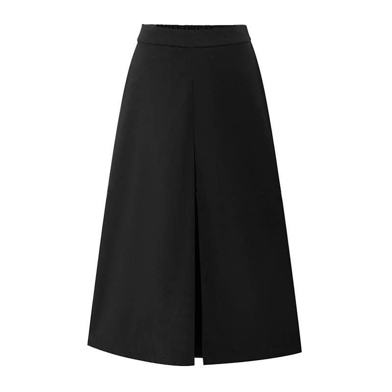 WOMEN'S SUEDE MAILLARD SOLID COLOR LONG SKIRT