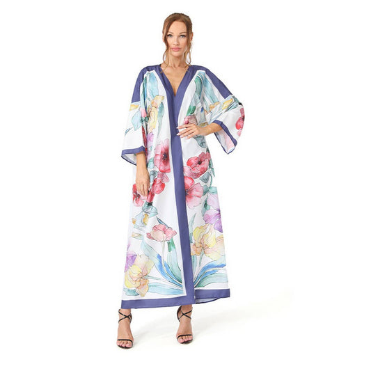 Boho Print Kimono Beach Cover-Up Cardigan_CWMM6309